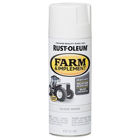 Farm & Implement Gloss White Spray Paint (12 Oz)