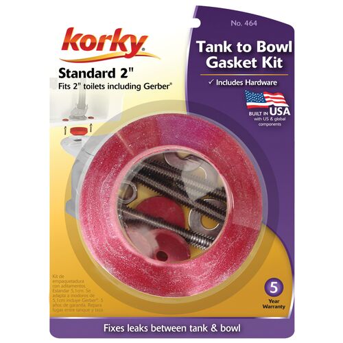 2" Toilet Tank to Bowl Gasket and Hardware Kit
