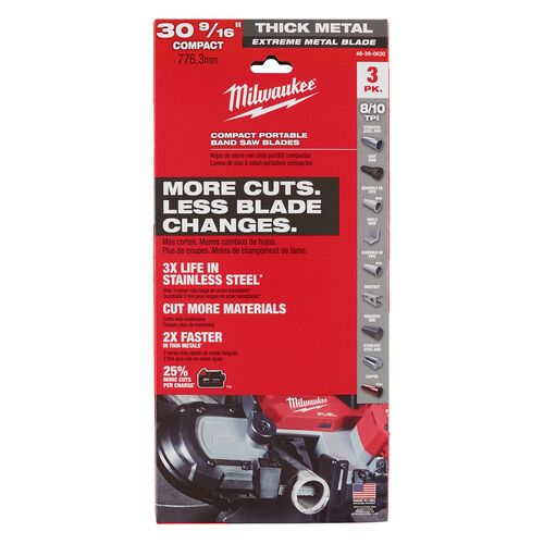 Extreme Thick Metal Bandsaw Blade 3-Pack - 30-9/16 " 8/10 TPI