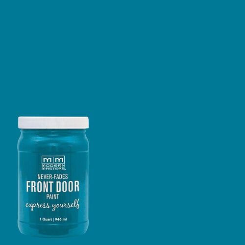 Modern Masters 1 Quart Teal Satin Front Door Paint,Tranquil Blue