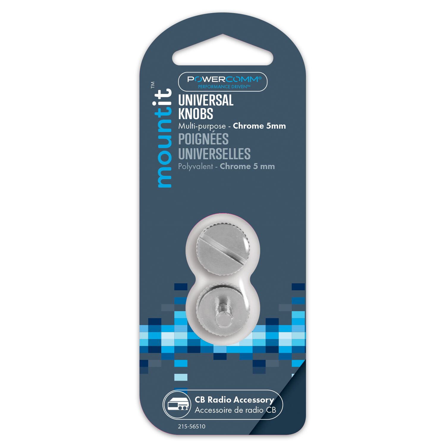 Metal CB Radio Knobs in Chrome