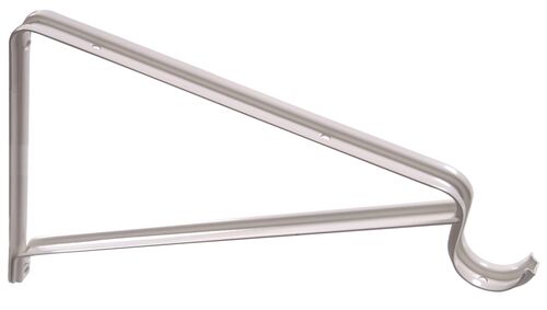 Hardware Essentials Shelf/Rod Bracket with Removable Brace in White