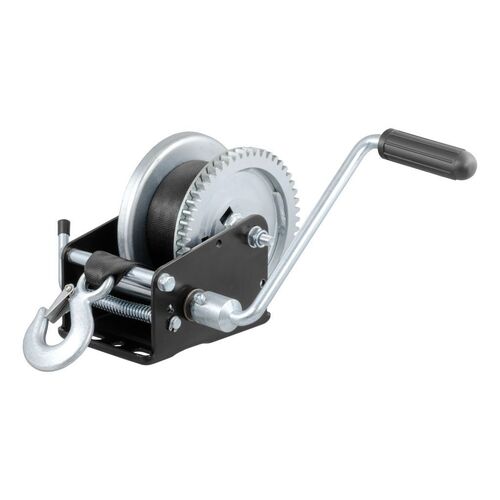 Hand Crank Winch with 20 Foot Strap (1900 lbs / 8" Handle)