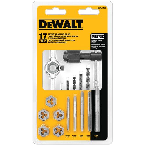 Metric Tap and Die Set - 17-Pieces