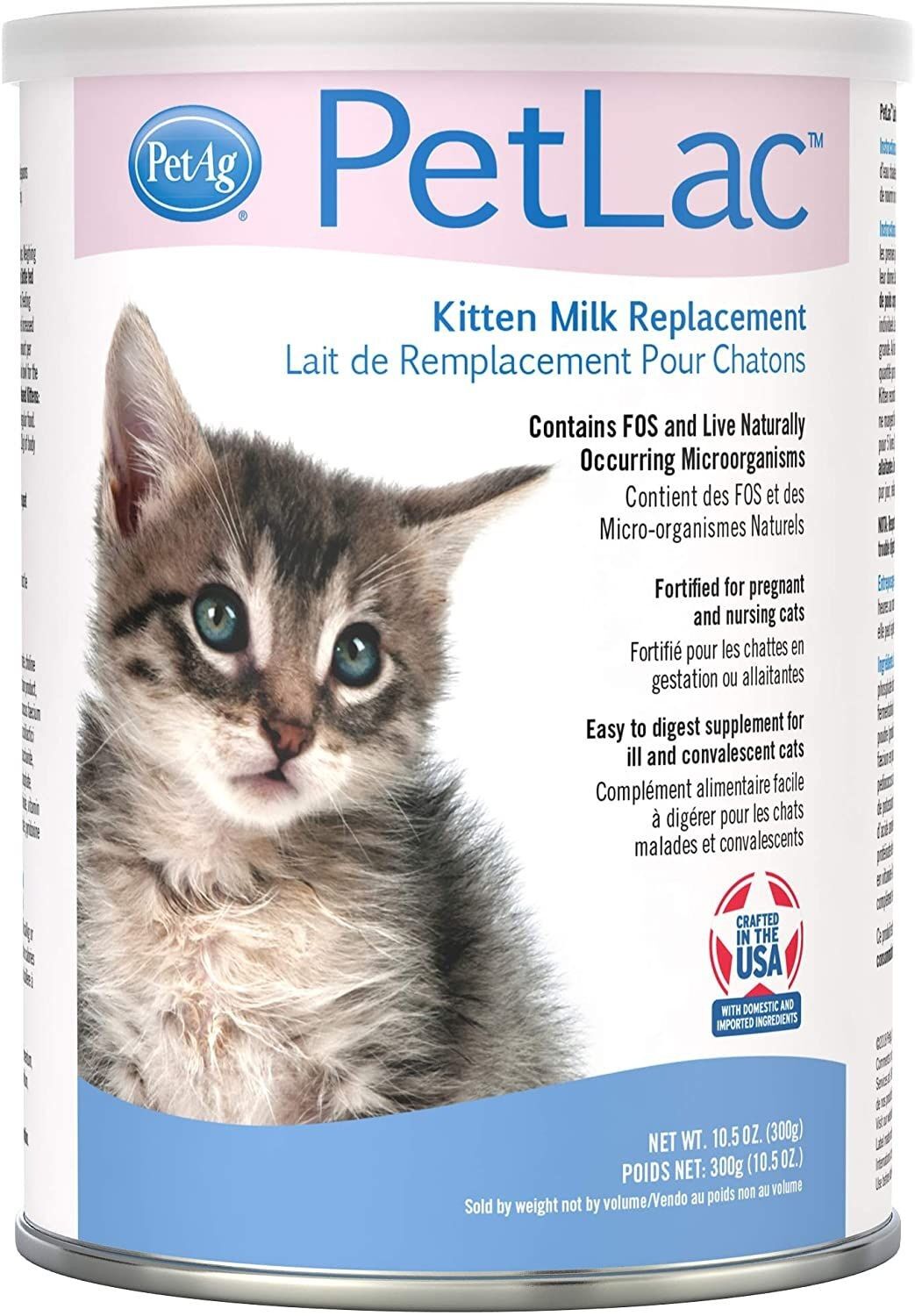 PetAg PetLac Kitten Milk Replacement Powder for Kittens 10.5 oz can