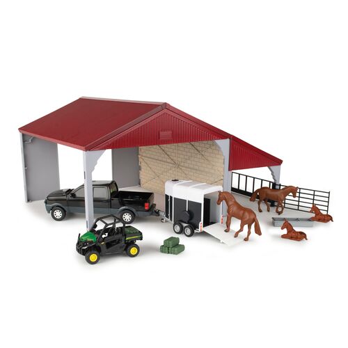 1:32 Weathered Barn - 13 Piece Farm Playset