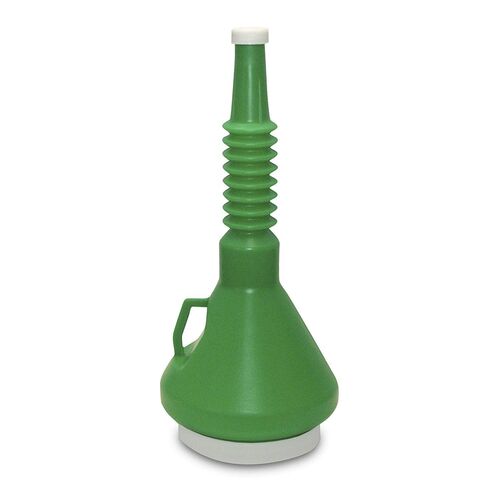 1 1/2-Quart Green Double Capped Funnel