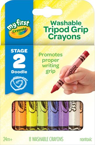 Washable Tripod Grip Crayons