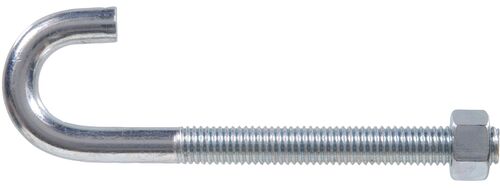 Zinc J-Bolt with Hex Nut