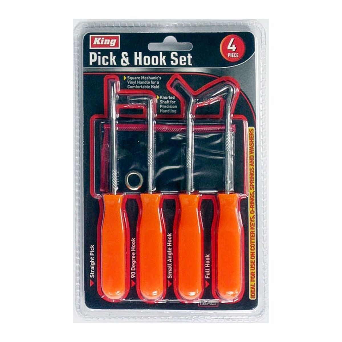 Precision Hook and Pick Set for Automotive | 4-Piece Hand Tools