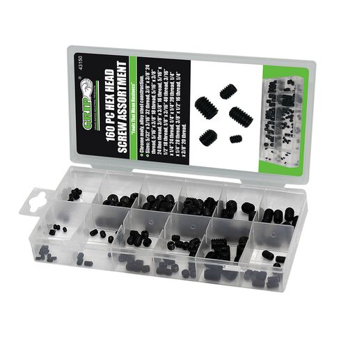 Hex Head Screw Assortment - 160 Piece