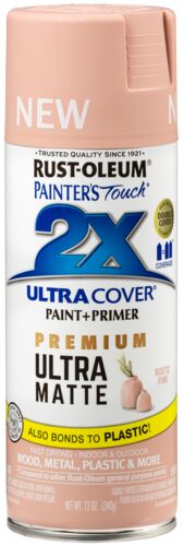 Painter's Touch 2X Ultra Cover Paint + Primer Spray Paint in Matte Rustic Pink - 12 oz