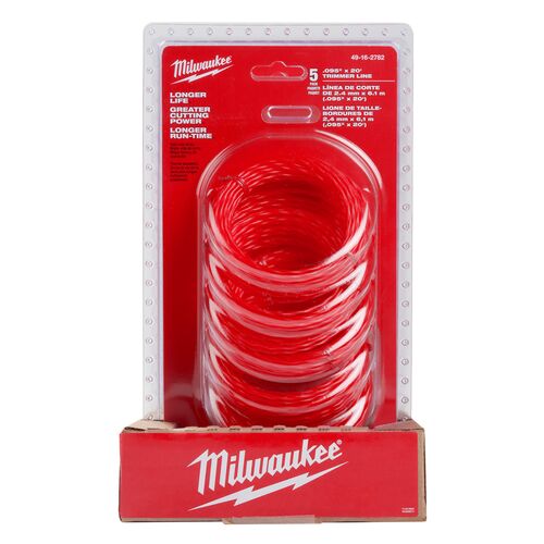 095" x 20' Pre-Cut Twisted Trimmer Line - 5-Pack