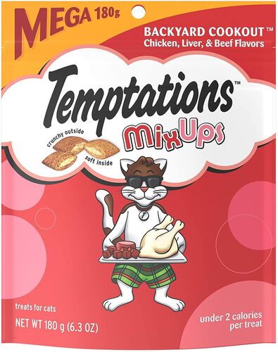 MixUps Backyard Cookout Chicken Liver & Beef Flavors Cat Treats - 6.3 oz