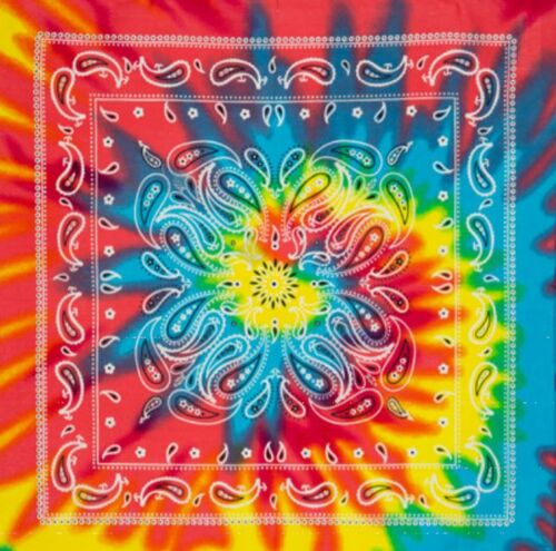 22" x 22" Paisley Bandana in Tie-Dye