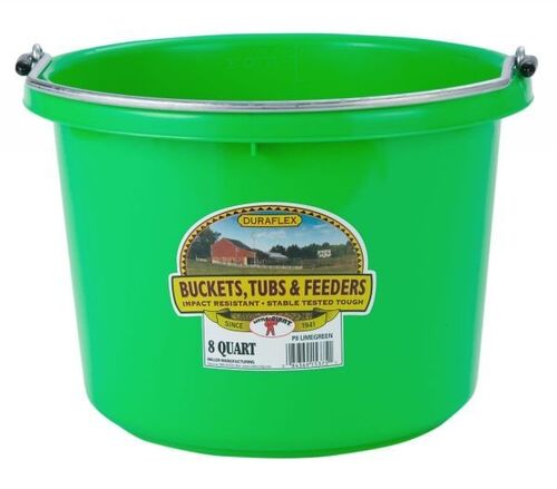 8 Quart Plastic Bucket in Lime Green