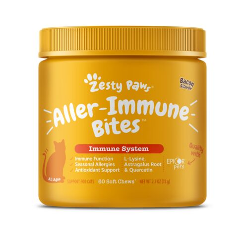 Aller-Immune Bites for Cats in Bacon Flavor - 60ct Jar