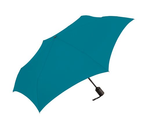 Auto Open And Close 42" Arc Compact Umbrella With Rubber Grip In Pond Teal