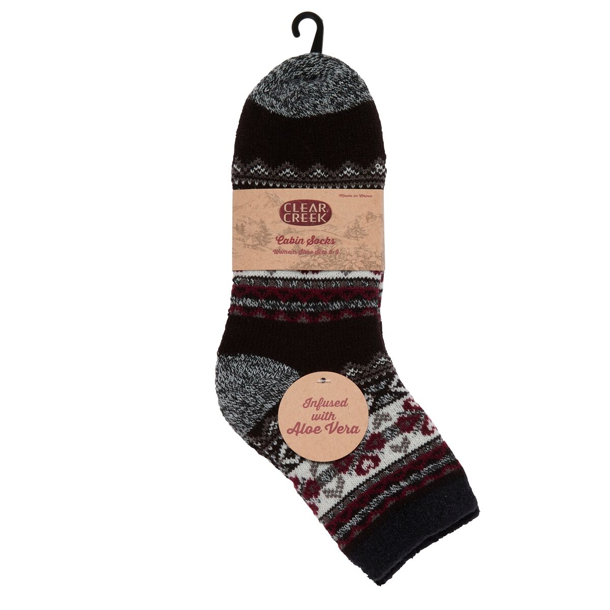 Women's Warm And Cozy Cabin Socks Infused with Aloe Vera
