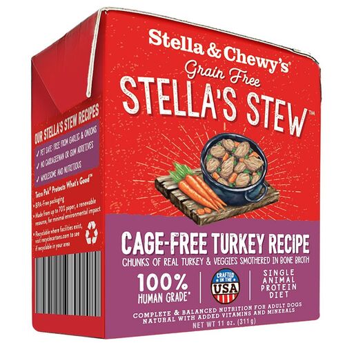 Stella's Stew Cage Free Turkey Recipe Canned Dog Food - 11 oz