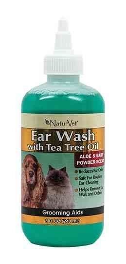 NaturVet Ear Wash with Tea Tree Oil 8 oz