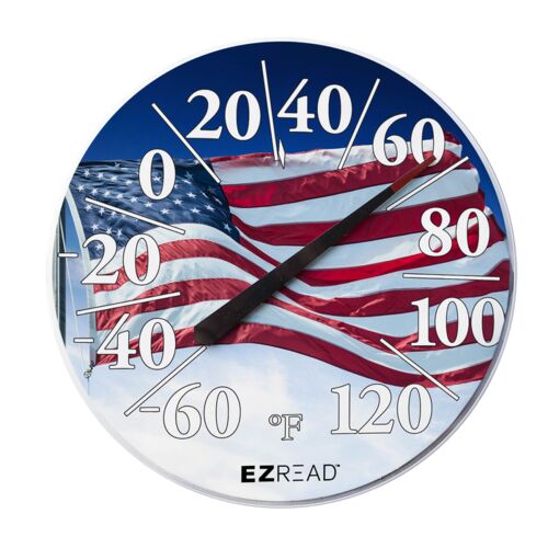 12.5" American Flag Dial Thermometer