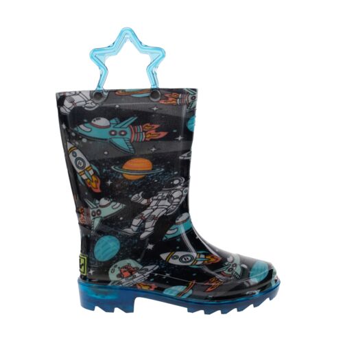 Kid's Silly Space Lighted Rain Boot