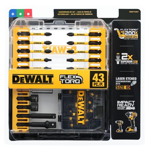 FLEXTORQ Assorted Screwdriving Bit Set - 43 Piece