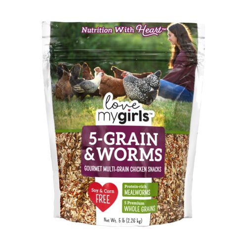 5-Grain & Worms Gourmet Multi-Grain Chicken Snacks - 5 Lb