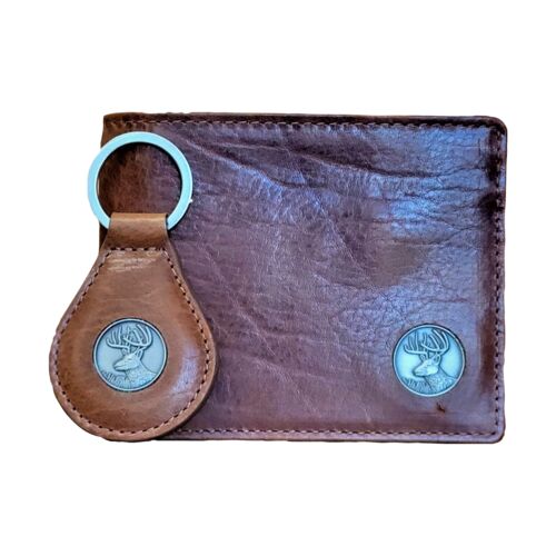 Dynasty Bifold Buck Wallet & Keyring Set