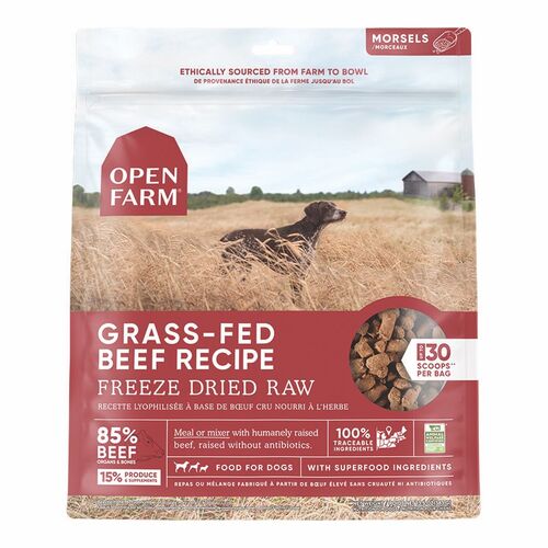 Grass-Fed Beef Recipe Freeze Dried Raw Dog Food - 13.5 oz
