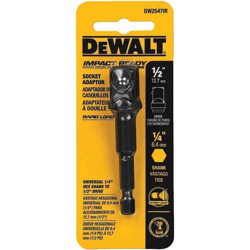 1/4" Hex Shank to 1/2" Socket Adaptor