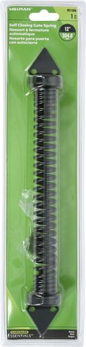 Hardware Essentials Self Closing Adjustable Tension Gate Spring in Black - 12"