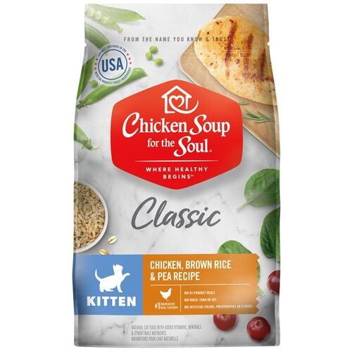 Classic Kitten Dry Food - Chicken Brown Rice & Pea Recipe - 4.5 Lb