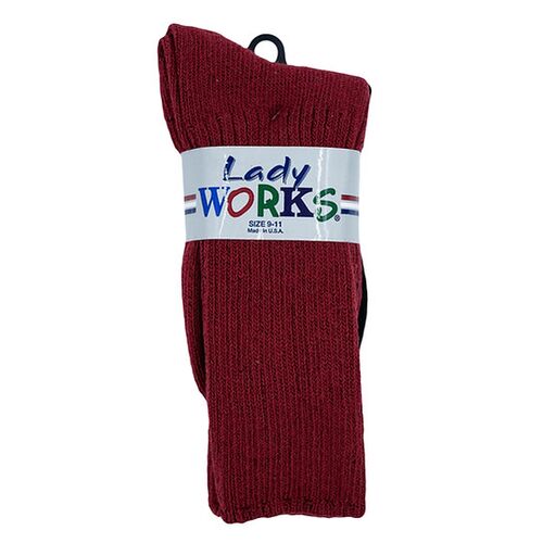 Women's 9-11 Lady Works Premium Crew Sock in Assorted Colors