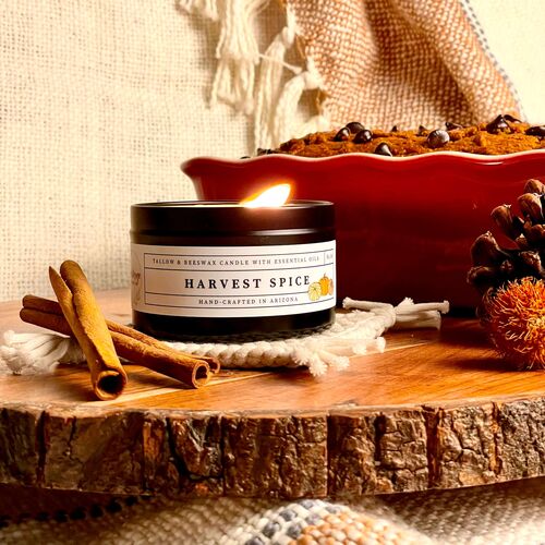 Harvest Spice Tallow & Beeswax Candle - 4 oz