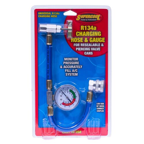 R-134a Charging Hose and Gauge For Resealable Can