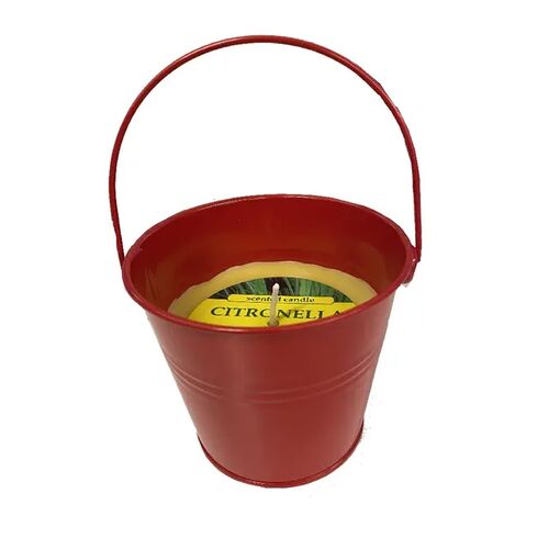Metal Bucket Citronella Candle in Assorted Colors