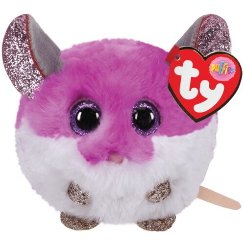 Puffie 4" COLBY Purple Mouse Plush Toy