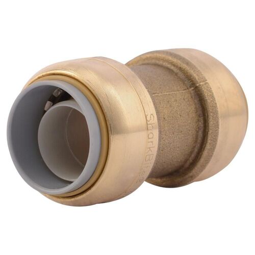 3/4" Push-to-Connect Brass Polybutylene Conversion Coupling Fitting