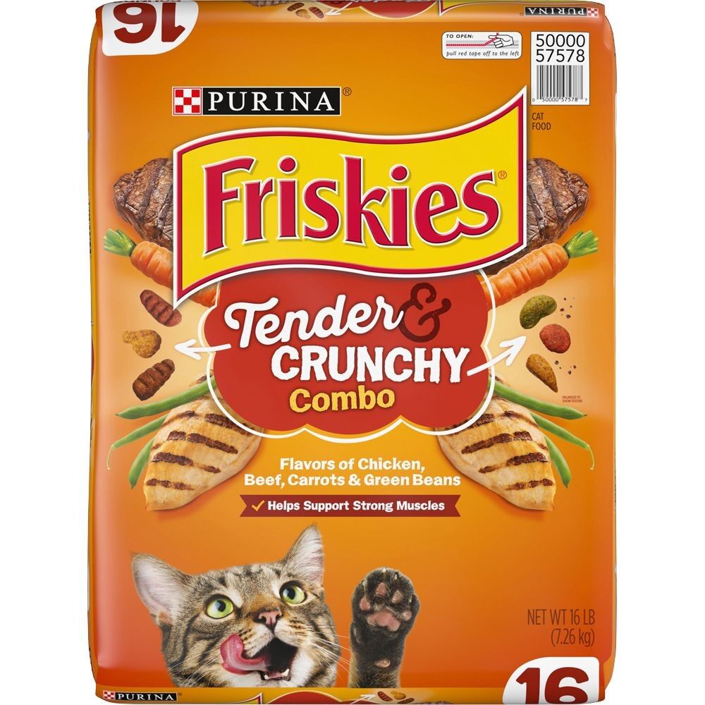 Purina Friskies Tender Crunchy Combo Dry Cat Food 16 Lb