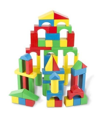 100 Piece Wood Blocks Set