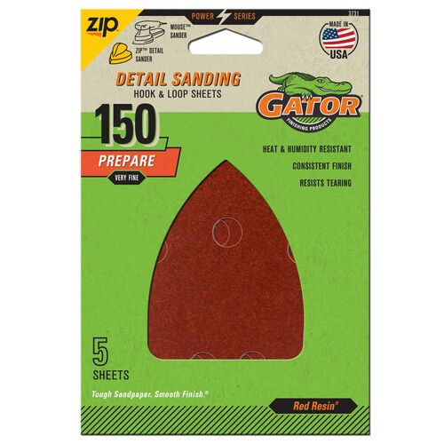 Mouse Sander Detail Sanding Hook & Loop Sheets 5-Pack - 150 Grit