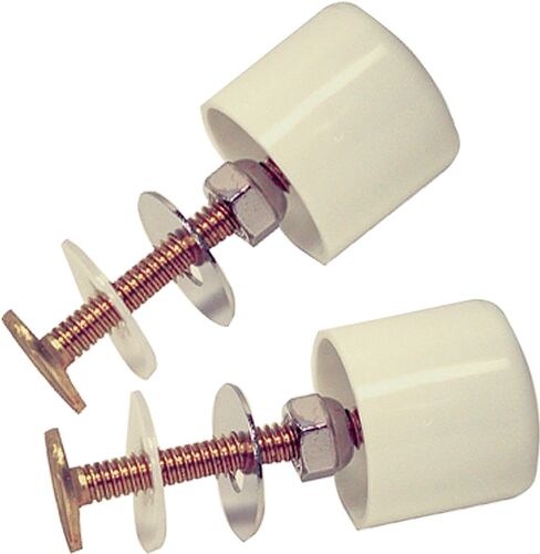 Brass/Plastic Toilet Bolts & Caps Set