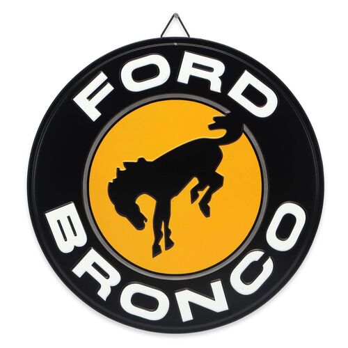 Ford Bronco Logo Round Metal Sign