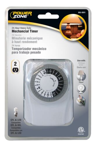 2-Outlet Heavy Duty Indoor Electromechanical Timer