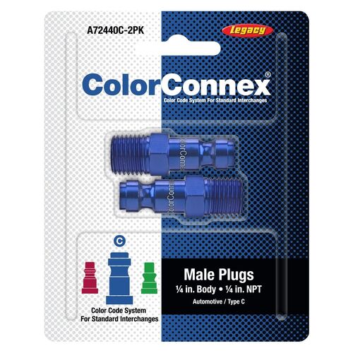 ColorConnex Plug Type C 1/4" MNPT 1/4" Body 2-Pack
