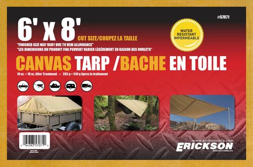 Canvas Tarp - 6' x 8'