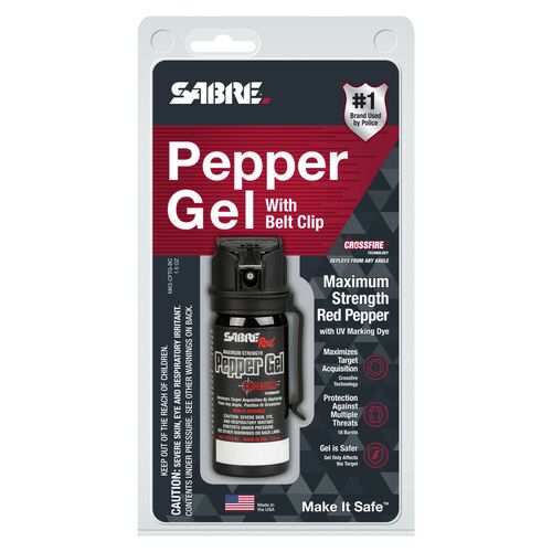Crossfire Pepper Gel with Belt Clip in Black