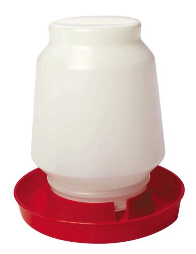 1 Gallon Complete Plastic Poultry Fount in Red